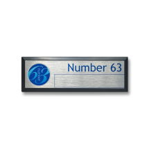 Number 63 name badge